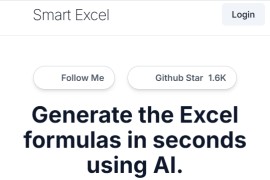 AI Excel 公式生成器 使用 AI 在几秒钟内生成 Excel 公式：SmartExcel