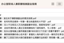 办公室职场人兼职赚钱做副业指南
