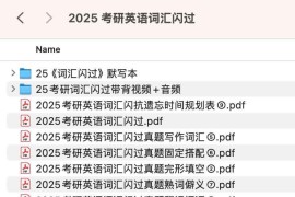 2025 考研英语词汇闪过