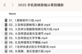 2025 手机剪映剪辑从零到爆款