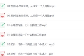 跟李松蔚学心理咨询 20讲音频+课件