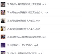 AI数字制作视频超级变现实操课