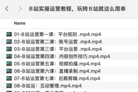 B站实操运营教程，玩转B站就这么简单