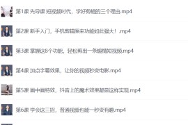 秋叶短视频制作剪辑实战课程