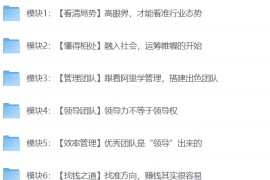 【学两招】领导者必备技能：马云钦点的管理奇才（27节，视频）