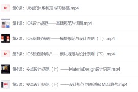 从入门到进阶UI设计全能实战