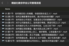 精细化教你学会公司管理流程