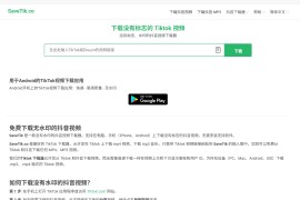 去水印Tiktok 视频下载器：SaveTik Co