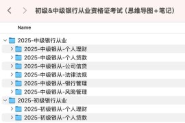 2025年初级&中级银行从业资格证考试（思维导图+笔记）