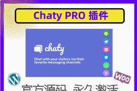 Chaty Pro 插件 WP客服支持插件 Wordpress聊天按钮插件 官方兼容