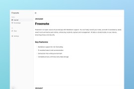 Freenote：支持 Markdown 的开源 AI 日记应用