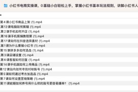 小红书电商实操课，0基础小白轻松上手，掌握小红书基本玩法规则，讲解小红书人群属性