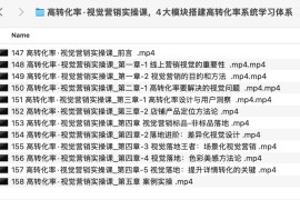 高转化率·视觉营销实操课，4大模块搭建高转化率系统学习体系