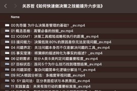 关苏哲《如何快速做决策之技能提升六步法》