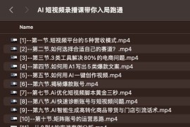 AI 短视频录播课带你入局跑通