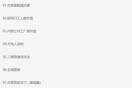 帮你成为外贸高手2025最新课程，帮助你以最快的效率，最稳的方法进行外贸创业
