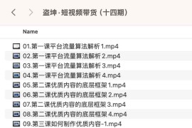 盗坤·短视频带货（十四期）