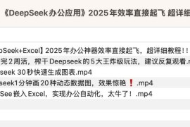 《DeepSeek办公应用》2025年效率直接起飞 超详细教程