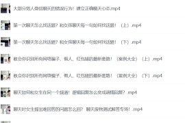 爱上情感-恋爱精品课-聊天三十六计