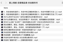 爱上情感-恋爱精品课-约会教科书