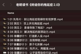 老明读书《终结你的拖延症2.0》