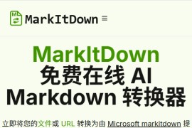 免费 AI Markdown 在线转换器：MarkItDown
