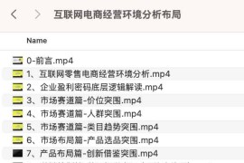 互联网电商经营环境分析布局
