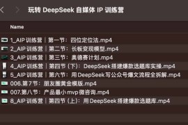 玩转 DeepSeek 自媒体 IP 训练营
